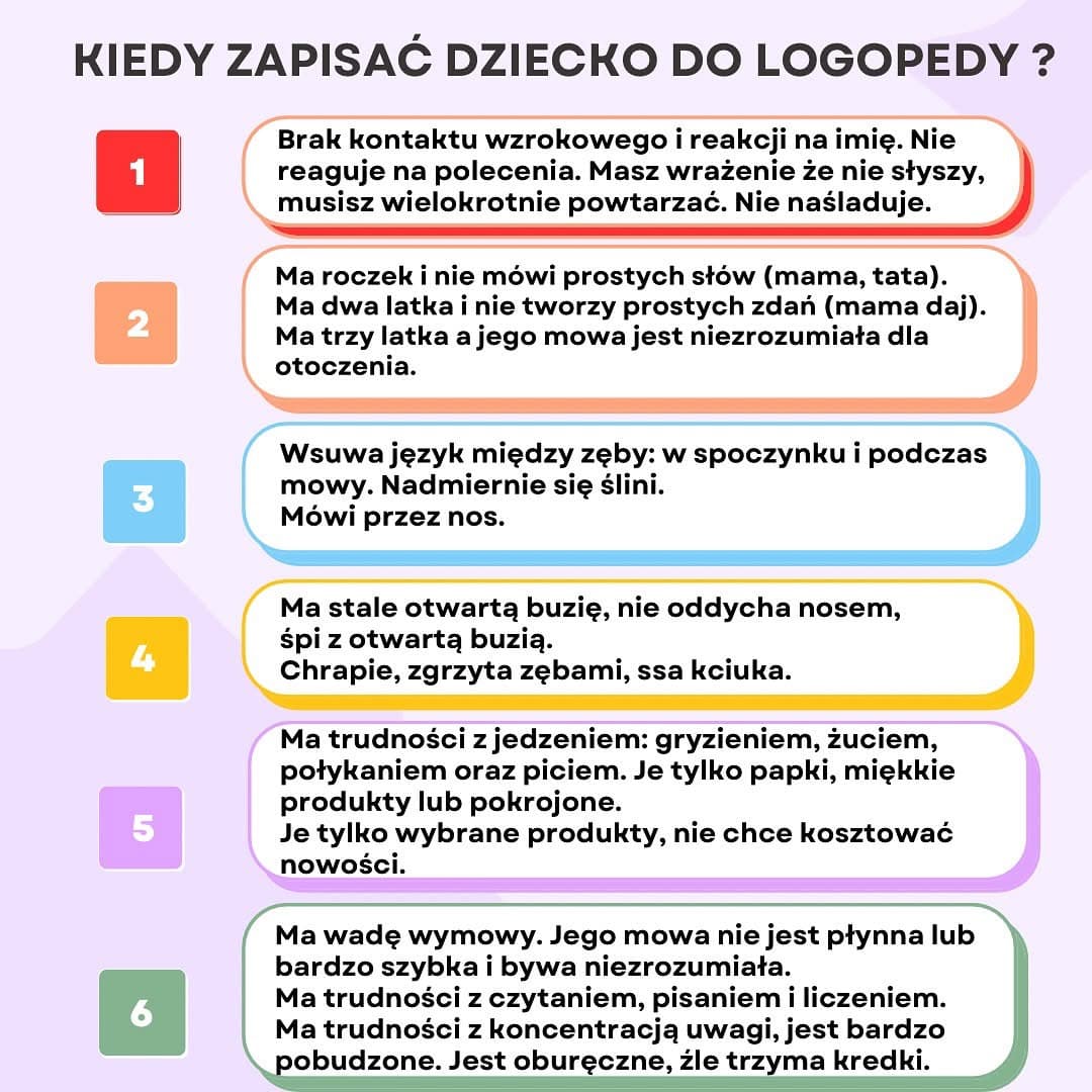 Kiedy zapisać dziecko do logopedy